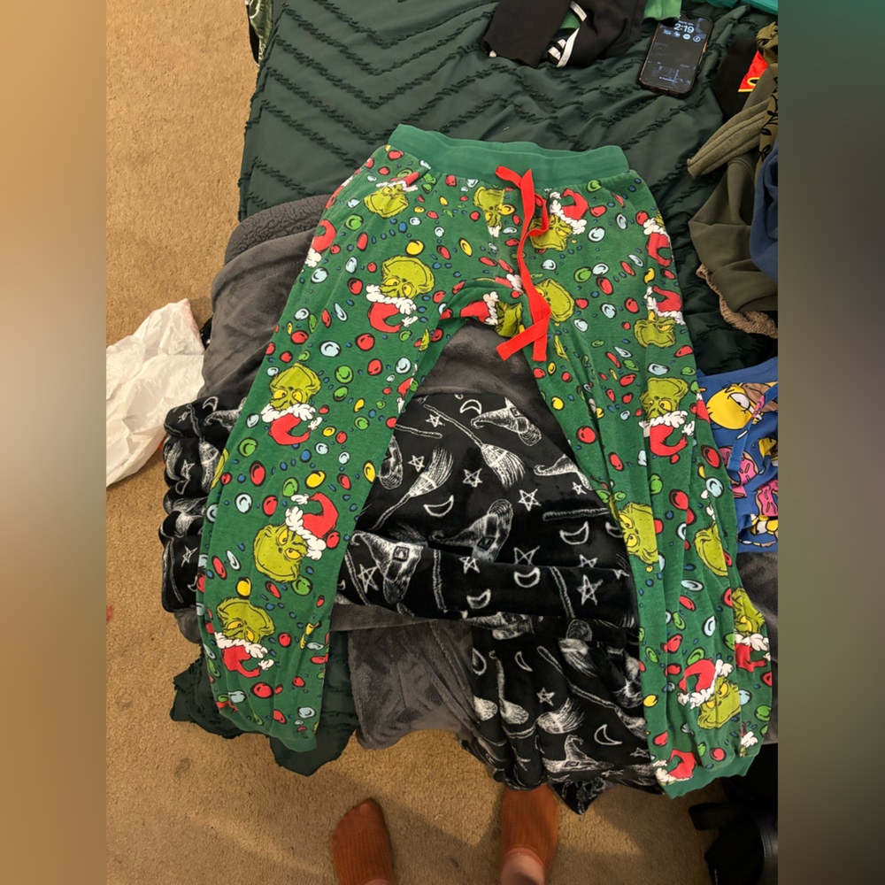 Grinch christmas pajama pants